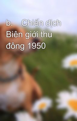 b.	Chiến dịch Biên giới thu đông 1950