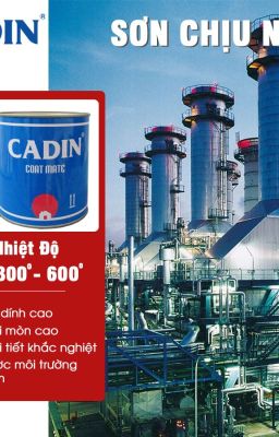 BÁN SƠN CHỊU NHIỆT CADIN 200 ĐỘ PHA MÀU CHO LÒ NUNG GIÁ RẺ