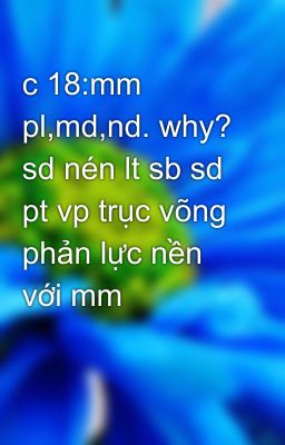 c 18:mm pl,md,nd. why? sd nén lt sb sd pt vp trục võng phản lực nền với mm