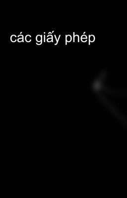 các giấy phép