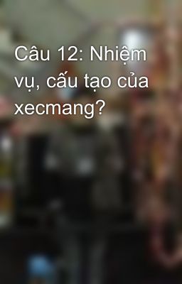 Câu 12: Nhiệm vụ, cấu tạo của xecmang?