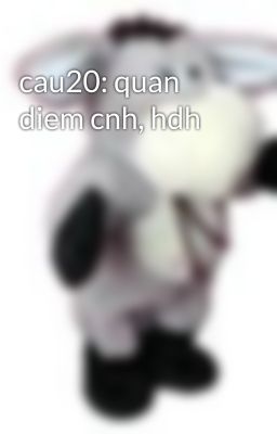 cau20: quan diem cnh, hdh