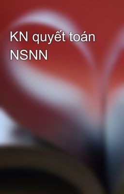 KN quyết toán NSNN