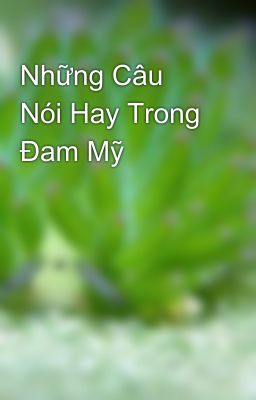 Những Câu Nói Hay Trong Đam Mỹ