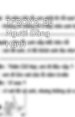 TFBOYS, Ba Người Đồng Hành